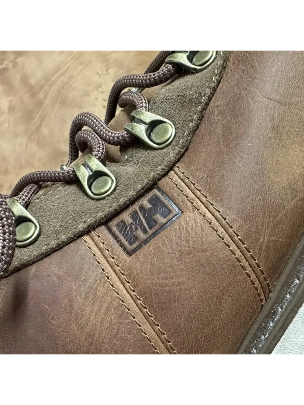Helly Hansen Men's Brown Leather Suede Hiking Boots Size 11 EU 45